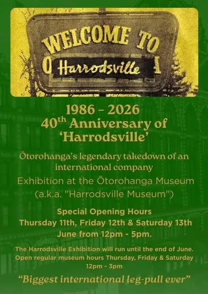 Harrodsville 40th anniversary exhibition poster