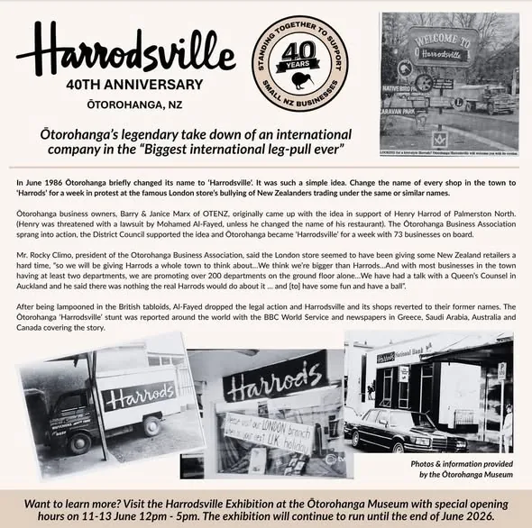 Harrodsville 40th anniversary story board